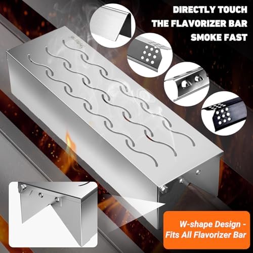 Skyflame Wood Chip Smoker Box for Charcoal, Propane Gas Grill - Image 5