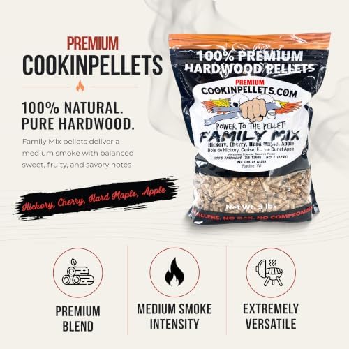 CookinPellets Premium Family Mix Hardwood BBQ Smoking Pellets, 3 lb, 5-Pack - Image 3