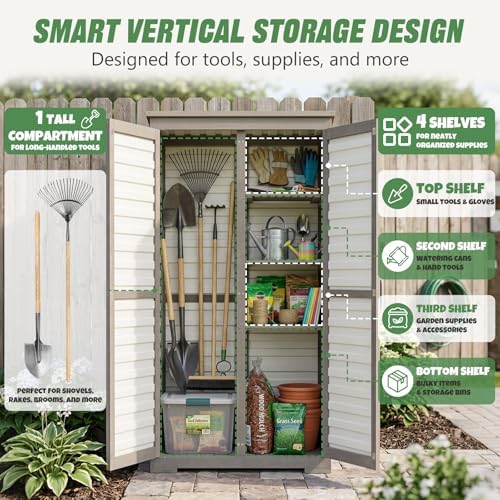 Ketive Outdoor Storage Cabinet Store More in Less Space - Image 3