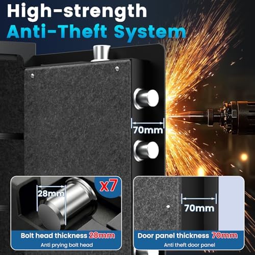 [2026 Upgraded]-35 Mins True Fireproof Safe-7.0 CuFt Large Heavy Duty Safe - Image 6