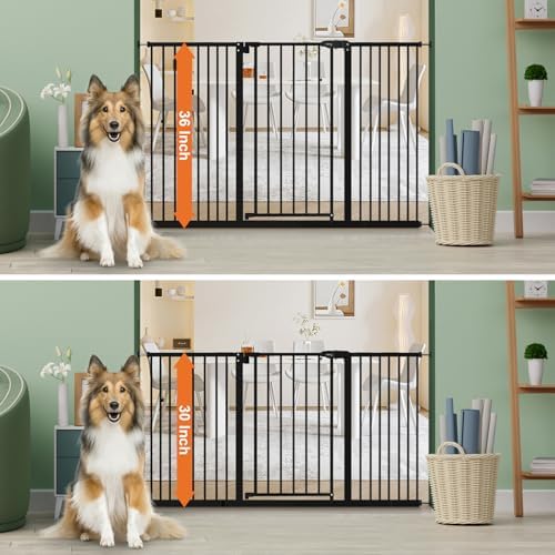 keny 36" Extra Tall Baby Gate for Stairs, 29"-55" Wide Auto Close Dog Gate - Image 3