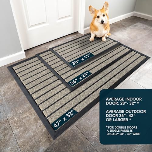 ubdyo Extra Durable Door Mat Outside Entrance (47" x 32", Bright Beige) - Image 3