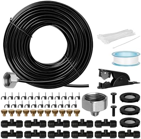 OnBrand 40FT Mister for Outside Patio with Brass Adapter and 11 Nozzles by OnBrand