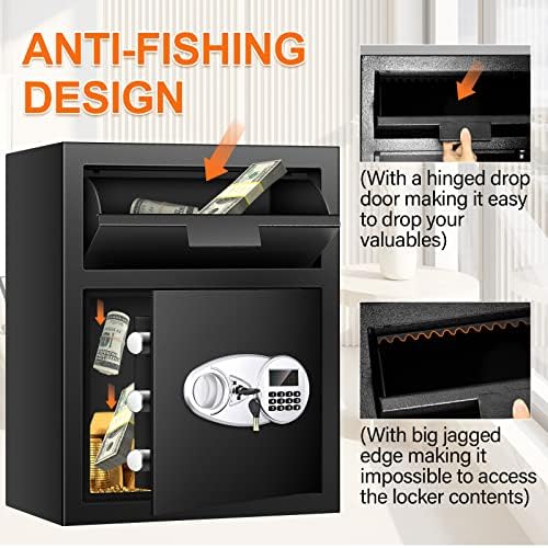 2.8 Cuft Home Safe with Drop Slot, Anti-Theft Cash Drop Safe for Business - Image 4