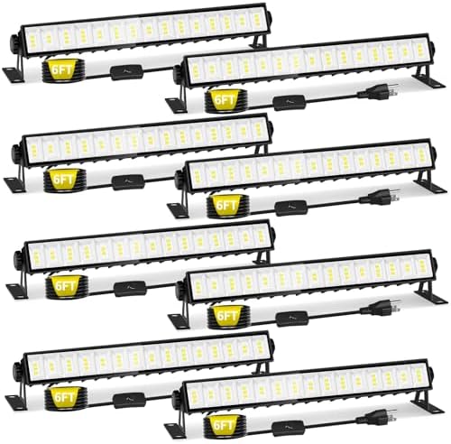 5400LM Shop Light Plug in with Switch, IP66 for Workshop Garage Yard, 8Pack by YIEELOG-DecorYourLife