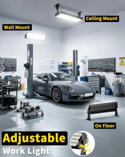 150W 18000LM Shop Light Bay Lighting, IP66 for Garage Workshop, 2 Pack - Image 2