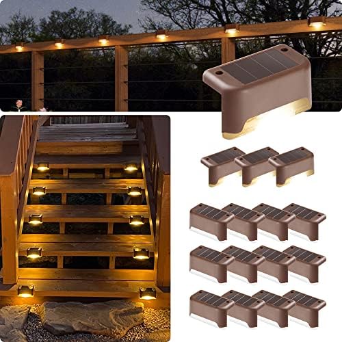 GIGALUMI Led Solar Deck Lights, 16 Pack，Waterproof, Warm White by GIGALUMI