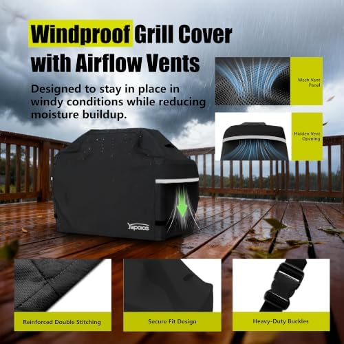 YSPACE 32 Inch Grill Cover Heavy Duty Waterproof BBQ Grill Cover - Image 5