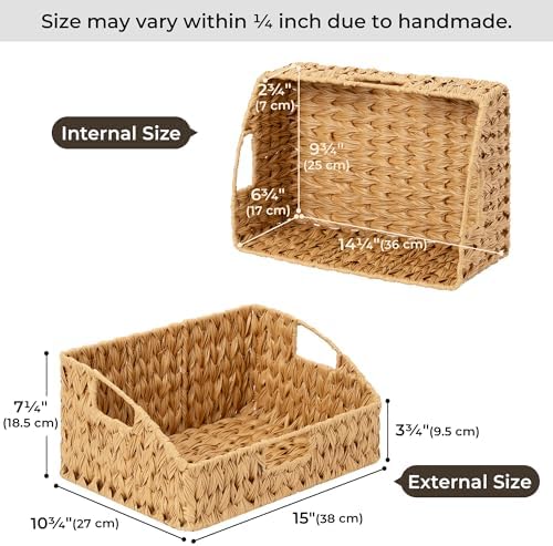 GRANNY SAYS Wicker Storage Basket for Shelves, Large Wicker Basket - Image 2