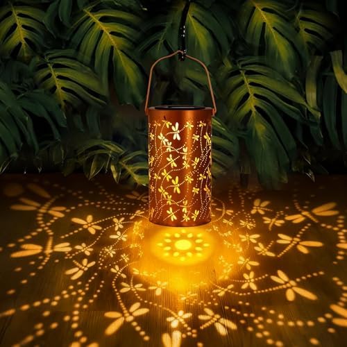 BSGlobal Dragonfly Solar Lanterns Outdoor Waterproof Hanging Lights - Image 2