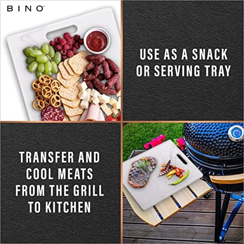 BINO Cutting Board - 3-Piece Chopping Boards | BPA-Free Plastic, Durable, Multipurpose, Dual-Sided, Dishwasher Safe, Easy to Clean | Charcuterie Accessories | Home & Kitchen Utensils - Image 7