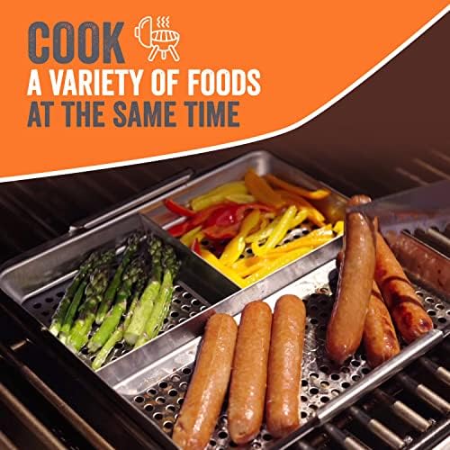 Yukon Glory Compartment Grill Basket, Stainless, Clip-On Handle - Image 3