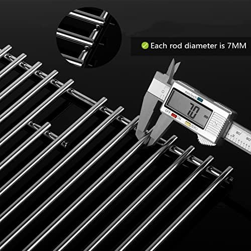 17 inch Grill Grates for Home Depot Nexgrill 720-0830H, 720-0830D Gas Grill Model, 17 x 13 Stainless Steel Cooking Grids Replacement Repair Parts - Image 3