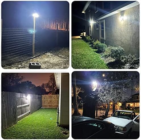 Solar Lights Outdoor, 288 LED 2800LM Motion Sensor Outdoor Light with Remote Control, 4 Heads IP65 Waterproof Solar Flood Security Lights for Outside Patio Wall -6PACK - Image 6