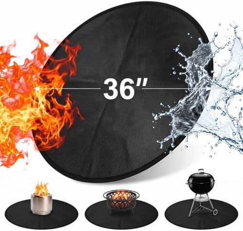 36" Round Fire Pit Mat for Solo Stove Bonfire - Fireproof Under Grill Mat for Outdoor Grill & Portable Camping Stove - Ideal Solo Stove Accessory - Image 7