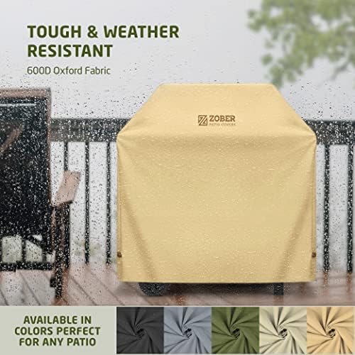 Zober 58 Inch BBQ Grill Cover for Outdoor Grill, Waterproof, Mustard - Image 4
