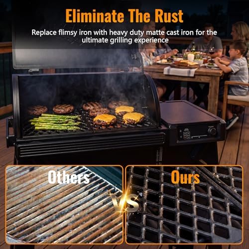 Cast Iron Cooking Grates for Traeger Woodridge Pellet Grill, Grill Grids Compatible with Traeger Sear Grate, Grill Grates Replacement Parts for Traeger Grill Accessories,2 Pack - Image 6