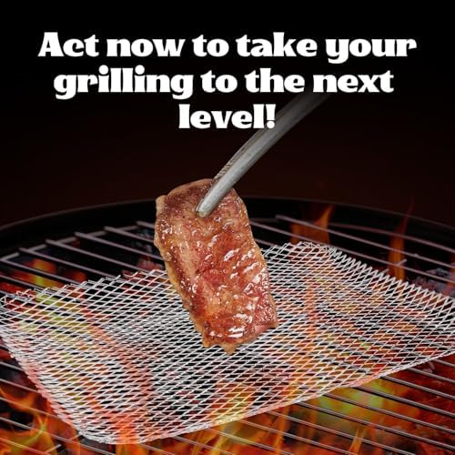 Disposable Grill Topper,16x12 Inch Grill Mesh Mat Disposable Pans,Non-Stick BBQ Aluminum Mats for Outdoor Grills, Easy to Clean (20) - Image 3