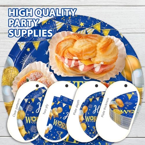 168Pcs Work Anniversary Party Supplies for Men Women Serves 24 - Image 6
