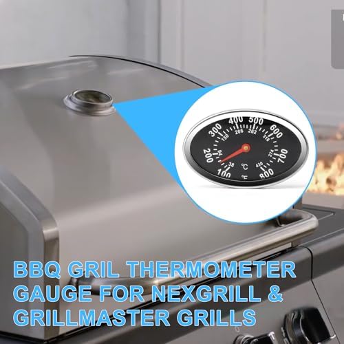 Lid Thermometer Gas Grill Heat Indicator Replacement for Grillmaster Nexgrill 720-0697, 720-0737 Replacement Parts, BBQ Grill Temperature Gauge for Nexgrill 720-0830H, 720-0888, Charmglow - Image 7