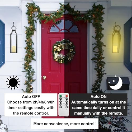 Perfnique Modern Farmhouse Lanterns, Set of 3 Black Metal Lanterns w/ 6hr Timer Flickering Flameless Candles, Decorative for Outdoor Decor, Front Porch, Indoor, Patio, Garden, Fireplace, Christmas - Image 5