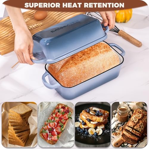Cast Iron Loaf Pan with Lid, 9x5 Loaf Pans for Homemade Bread - Image 5