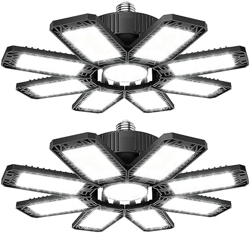 ISKYDRAW Garage Lights 2 Pack - 240W 24000LM Garage Lights Ceiling LED by ISKYDRAW