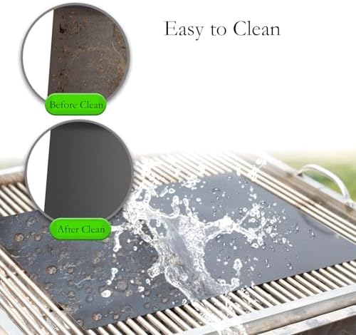 Grill Pad, 4 Pcs 15.7 Inch x 13 Inch Teflon Reusable Non-stick Barbecue Mat for Outdoor Grilling BBQ (4) - Image 4