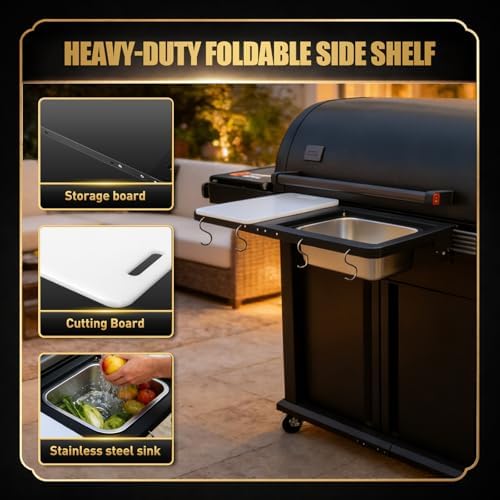 Foldable Front Shelf for Traeger Woodridge Pro/Pro Plus/Elite/Ironwood - Image 4