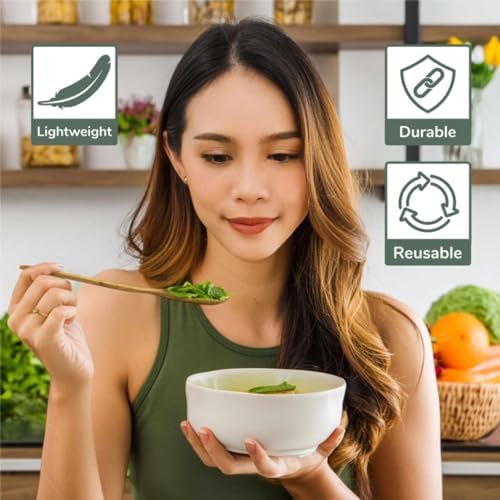 BambooMN 8" Reusable Bamboo Dinner Spoon - 100 Units - Image 4