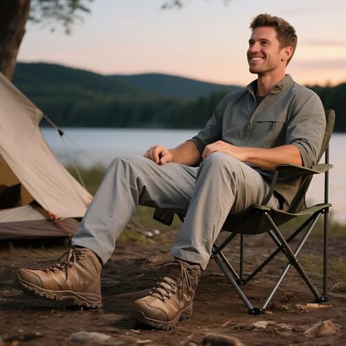NORTIV 8 Men's Ankle High Waterproof Hiking Boots - Image 3