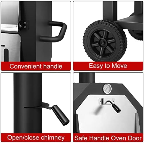 Outdoor Wood-Fired Pizza Oven Patio Pizza Maker for Backyard - Image 4