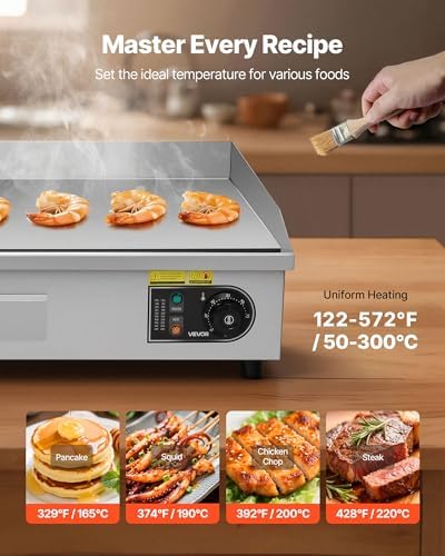 VEVOR Commercial Electric Griddle 30in No Plug, Countertop Flat Top Griddle - Image 4