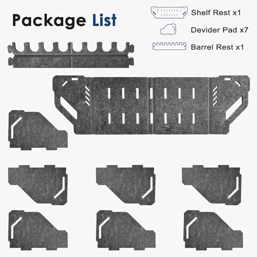 Pistol Rack for Gun Safe, Soft Felt, Handgun Rack, Revolver Firearm Holder - Image 6