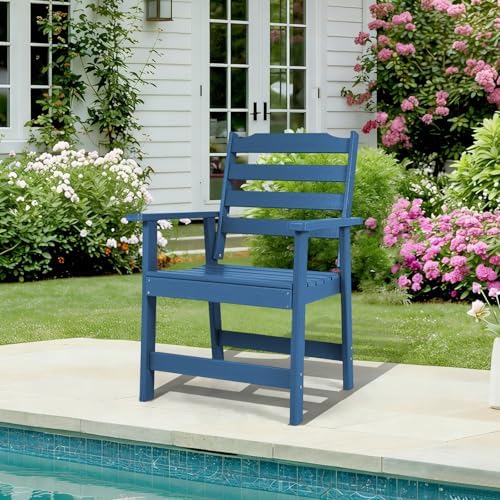 FUNBERRY Outdoor Dining Chair, HDPE All Weather Patio Chair for Outside - Image 2