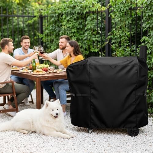 Charcoal Grills Cover for Z Grills 7002C2E Pellet Grill, Waterproof Outdoor Grill Cover BBQ Grill Cover Barbeque Grill Cover (Cover Only) - 48" L×26" W×48" H, Black - Image 2