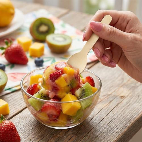 200 Pcs 3.54 Inch Mini Bamboo Spoons, Bamboo Utensils Disposable, Disposable Compostable Spoons, Bamboos Soup Spoon, Renewable, Natural - Image 6
