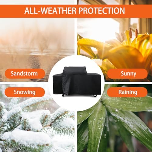 Replacement Traeger BAC776 Woodridge Pro and Woodridge Elite Pellet Grills, 600D Polyester Outdoor Heavy Duty Waterproof Full-Length All Weather Grill Cover Accessory- 69 in - Image 6