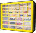 IRIS Plastic Hardware Storage Drawer, 44 Drawer Parts Cabinet - Yellow by IRISUSA