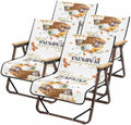 Fall Patio Dining Chair Covers 4 Pack Harvest Pumpkin Basket Outdoor Folding Chair Cover Non-Slip Chair Protectors Owl Maple Leaves Thanksgiving Camping Chair Slipcovers for Yard Lawn Garden Beach by Home+L6