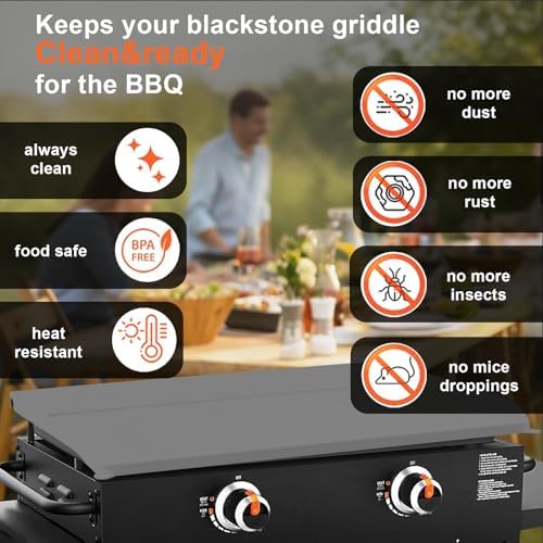 Silicone Griddle Mat for Blackstone 28 Inch XL Griddle, Full Edge Reusable BBQ Grill Cover, Heavy Duty Non-Stick Griddle Accessories(Gray) - Image 4