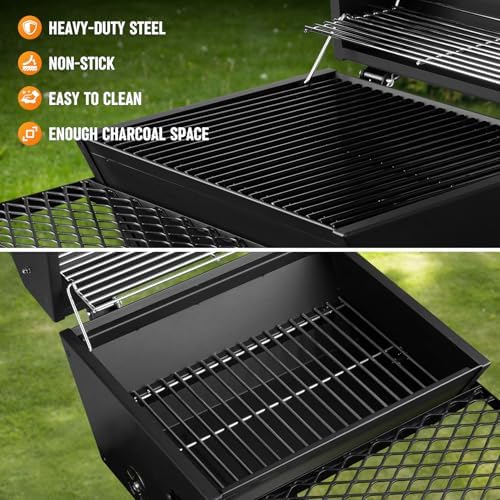 Stanbroil Park Style Charcoal Grill with Lid & Warming Rack, 16-Inch - Image 4