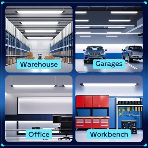 hykolity LED Shop Light 4FT 44W (300W Equivalent), 4600LM 5000K Daylight - Image 2