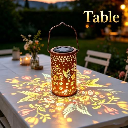 Hummingbird Colorful Solar Lantern Outdoor Waterproof, Garden Gift - Image 3