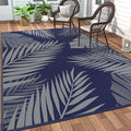 GENIMO Outdoor Rug, Waterproof Plastic Rugs 10'x14' for Camping Blue Grey by GENIMO