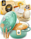 CRUSTLOVE 5 QT Cast Iron Bread Oven with Lid for Sourdough Bread Baking Set by CRUSTLOVE