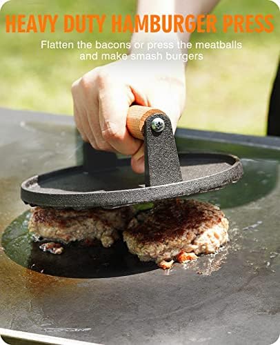 Homenote Griddle Accessories Kit with 12.5 Inch Dome and Smash Burger Press - Image 2