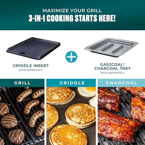 Charbroil Performance Series 4-Burner Gas Grill Cabinet with Side Burner, Gray - 463254025 - Image 3
