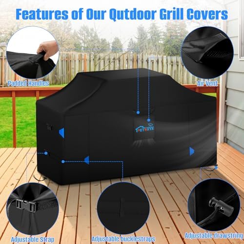 78 Inch Extra Large Grill Cover, 600D BBQ Cover for Outside - Image 3
