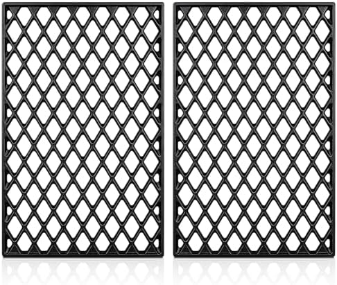 Cast Iron Cooking Grates for Traeger Woodridge Pellet Grill, Grill Grids Compatible with Traeger Sear Grate, Grill Grates Replacement Parts for Traeger Grill Accessories,2 Pack by WelcometoFlameDuty